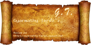 Gyarmathy Teréz névjegykártya