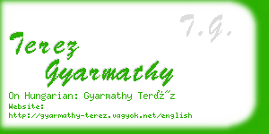 terez gyarmathy business card